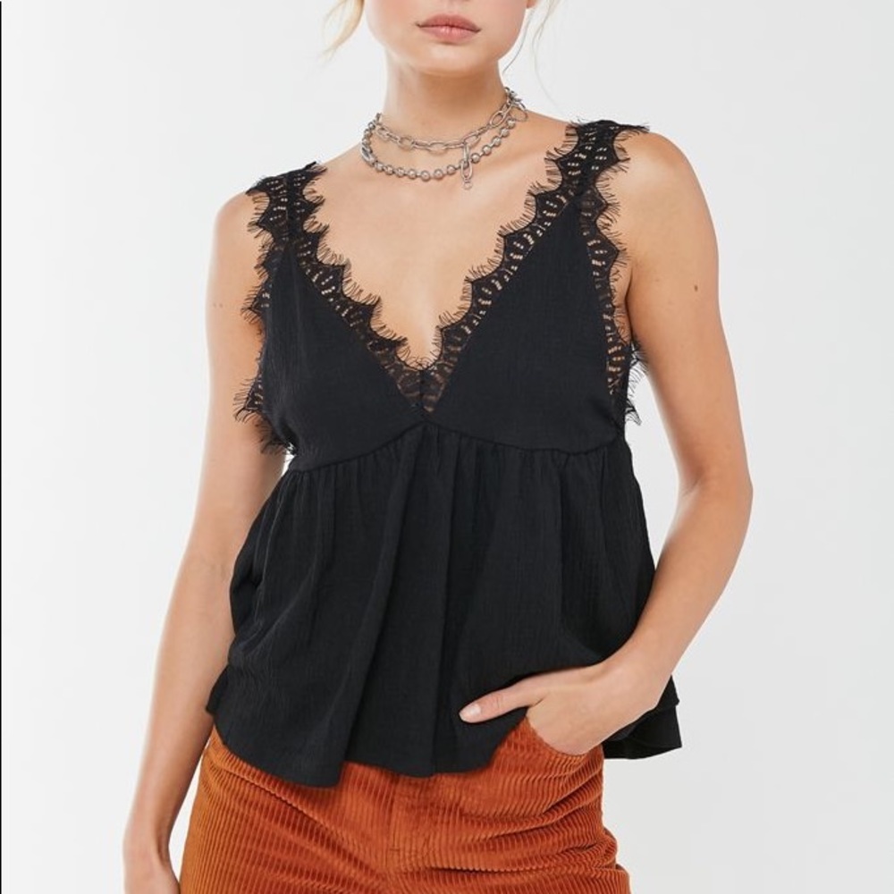 UO Lucy lace babydoll tank top